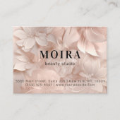 Luxe, Blush-beige, Bloem, Herinnering Afspraak Afsprakenkaartje (Voorkant)