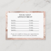 Luxe, Blush-beige, Bloem, Herinnering Afspraak Afsprakenkaartje (Achterkant)