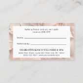 Luxe, Blush-beige, Bloem, Salon Aanbevelingskaartje (Achterkant)