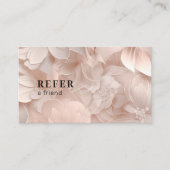 Luxe, Blush-beige, Bloem, Salon Aanbevelingskaartje (Voorkant)
