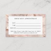 Luxe, Blush-Beige, Bloem, Salon Afspraak Afsprakenkaartje (Achterkant)