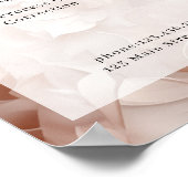 Luxe, Blush-Beige, Bloem, Salon prijslijst Poster (Hoek)