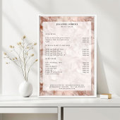 Luxe, Blush-Beige, Bloem, Salon prijslijst Poster