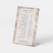 Luxe, Blush-beige, Bloem, Salon Reclamebord Met Voetstuk (Voorkant)