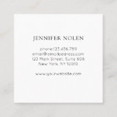 Luxe, Blush-beige, Bloem, Salon Vierkante Visitekaartje (Achterkant)