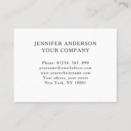 Luxe, Blush-beige, Bloem, Salon Visitekaartje (Achterkant)