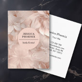 Luxe, Blush-Beige, Cirkel, Bloem, Salon Visitekaartje
