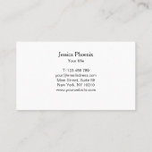 Luxe, Blush-Beige, Cirkel, Bloem, Salon Visitekaartje (Achterkant)