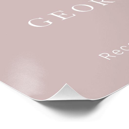 Luxe Blush Bloemen Groot Bruiloft Poster Teken (Hoek)