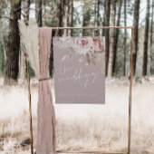 Luxe Blush Bloemen Groot Bruiloft Poster Teken