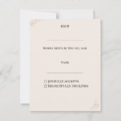 Luxe Blush Bloemendesign RSVP Kaartje (Voorkant)