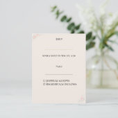 Luxe Blush Bloemendesign RSVP Kaartje (Staand voorkant)