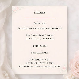 Luxe Blush Bloemendetails Kaart