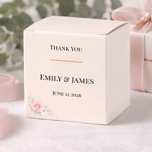 Luxe Blush Bruiloft Bedankdoosjes