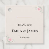 Luxe Blush Bruiloft Bedankjes Labels (Voorkant)