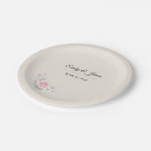Luxe Blush Bruiloft Papieren Bordje (Gekanteld)