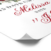 Luxe Blush Burgundy Dais Tot Ik Trouw Countdown Poster (Hoek)