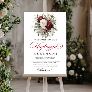 Luxe Blush Burgundy Uitgezonderd Ceremonie Poster