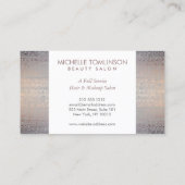 Luxe Blush Confetti Rain Pattern Grey Visitekaartje (Achterkant)