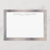 Luxe Blush Confetti Rain Pattern Grijs Notecard Notitiekaartje (Voorkant)