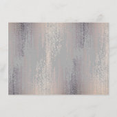 Luxe Blush Confetti Rain Pattern Grijs Notecard Notitiekaartje (Achterkant)