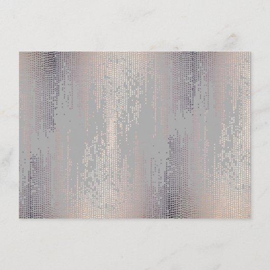 Luxe Blush Confetti Rain Pattern Grijs Notecard Notitiekaartje (Achterkant)