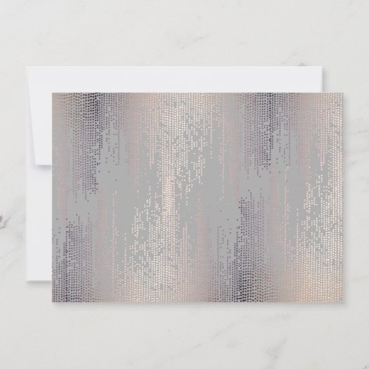 Luxe Blush Confetti Rain Pattern Grijs Notecard Notitiekaartje (Achterkant)