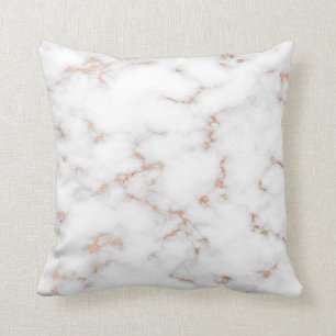 Luxe Blush Glitter Pink White Marble Cotton Kussen