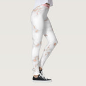 Luxe Blush Glitter Pink White Marmer Voeg tekst to Leggings (Rechts)