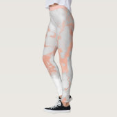 Luxe Blush Glitter White Pink Marmer Voeg tekst to Leggings (Links)