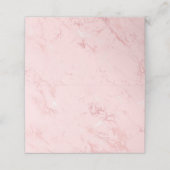 Luxe Blush Pink Marble Blank Plaatskaartje (Buitenkant ongevouwen)