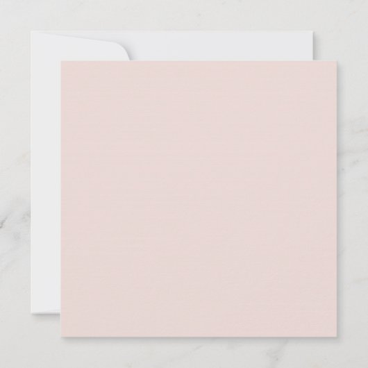 LUXE BLUSH PINK ROSE GOLD FLORAL COCKTAIL ARTIJ KAART (Achterkant)