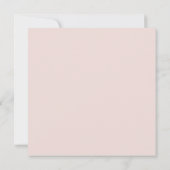 LUXE BLUSH PINK ROSE GOLD FLORAL DINNER PARTY KAART (Achterkant)