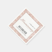 LUXE BLUSH PINK ROSE GOLD FLORAL HOUSEWARMING SERVET (Hoek)