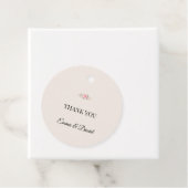 Luxe Blush Rococo Bruiloft Bedankjes Labels (In situ)