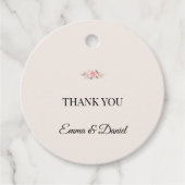 Luxe Blush Rococo Bruiloft Bedankjes Labels (Voorkant)