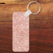 Luxe Blush Roos Gold Glitter Sleutelhanger (Achterkant)