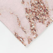 Luxe Blush Roos Roze Glitter Marble Fleece Deken (Hoek)