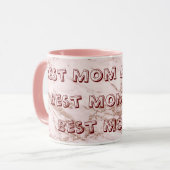 Luxe Blush Roos Roze glitter Marble past aan Mok (Voorkant links)