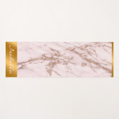 Luxe Blush Roos Roze glitter Marble past aan Yogamat (Voorkant (horizontaal))