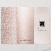 Luxe Blush Rose Goud Schoonheidssalon Tri-fold (Voorkant)