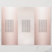 Luxe Blush Rose Goud Schoonheidssalon Tri-fold (Achterkant)
