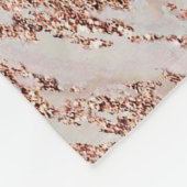 Luxe Blush Roze Glitter Marble Fleece Deken (Hoek)