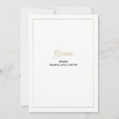 Luxe blush roze goud glitter boog Quinceañera Kaart (Achterkant)