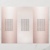Luxe Blush Roze Goud Schoonheidssalon Tri-fold (Achterkant)