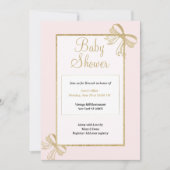 Luxe blush roze gouden glitter boog Baby shower Kaart (Voorkant)