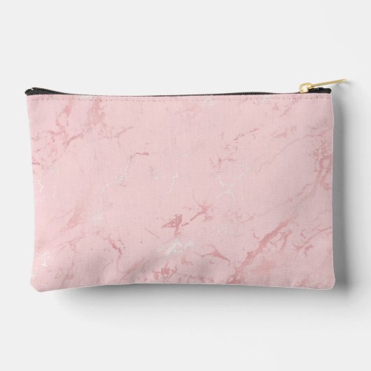 Luxe Blush Roze Marmer Handtekening Naam Etui (Achterkant)