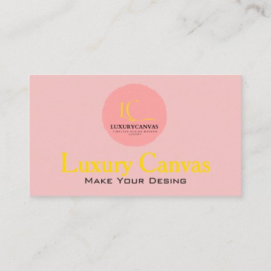 Luxe Blush Roze QR Code Beauty Visitekaartje (Achterkant)