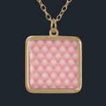 Luxe Blush Roze Rose Gold Diamond Ketting<br><div class="desc">Luxe Blush Pink Rose Gold Diamond Tufted Pattern cadeau - of voeg Jouw naam / tekst toe - Maak uw speciale cadeau! Formaat wijzigen en verplaatsen of verwijderen / toevoegen van tekst / elementen met aanpassingstool! Ontwerp door MIGNED! Zie mijn andere projecten/design en schilderijen. Je kunt mijn design ook overzetten...</div>