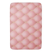 Luxe Blush Roze Rose Gold Diamond Tufted Patroon Badmat (Voorkant Verticaal)
